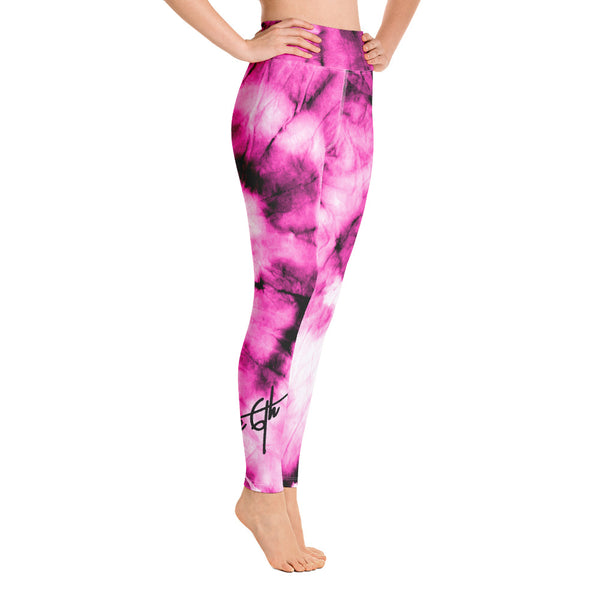 Pink Tie Dye Yoga Leggings