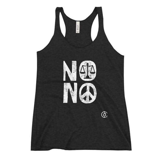 NO JUSTICE NO PEACE Womens Racerback Tank - akitabandoutarou.