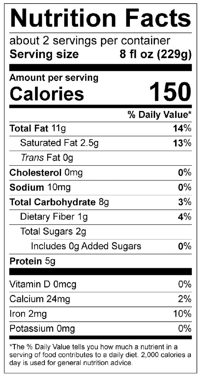 cashew milk recipe calories