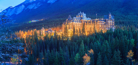 The Fairmont Banff Springs Hotel at night