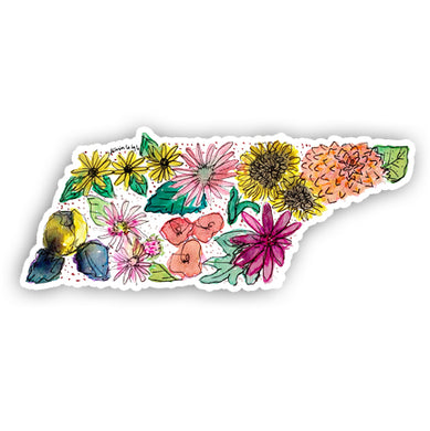 Floral State Sticker - Tennessee