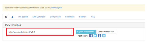 Affiliate programma