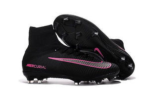 pink and black nike soccer cleats