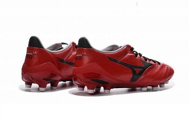 red and black mizuno cleats