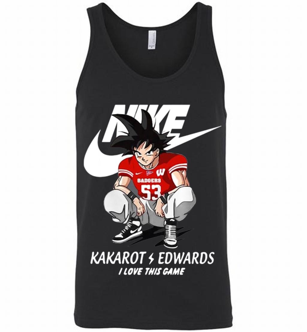  Kakarot Edwards I Love This Game Wisconsin Badgers Tank Shirts