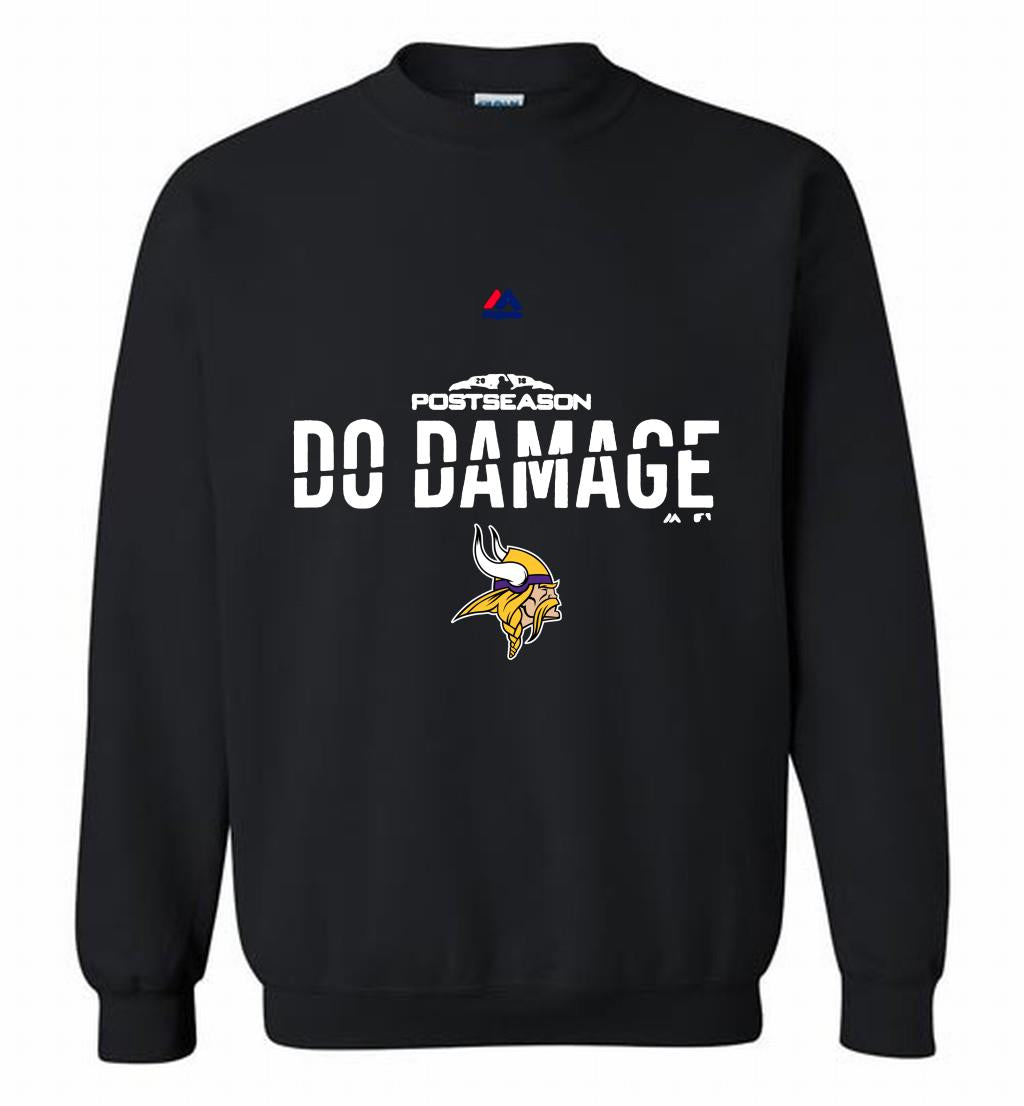 Minnesota Vikings Postseason Do Damage Crewneck Shirts