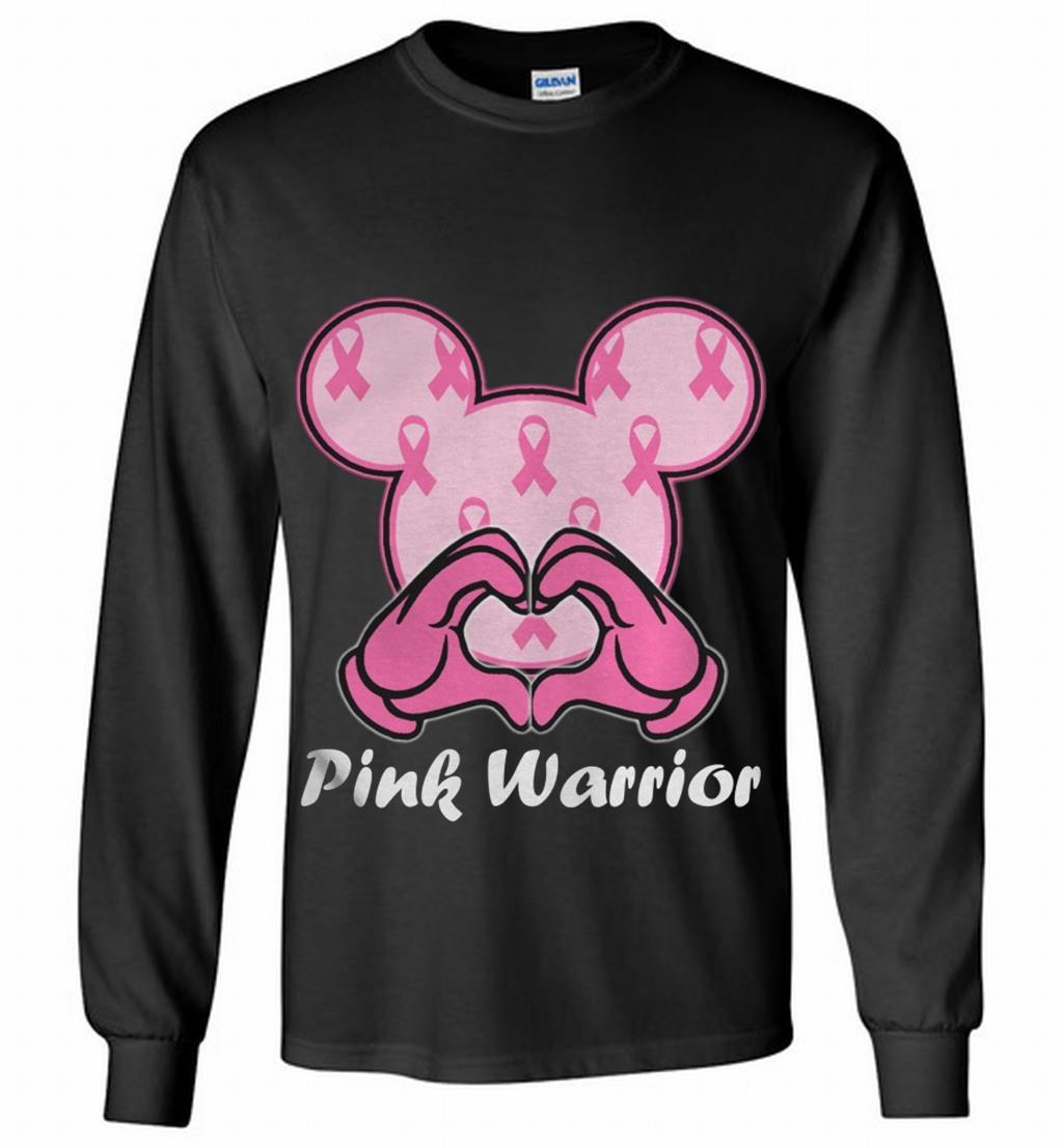 Mickey Breast Cancer â“ Pink Warrior Long Shirt