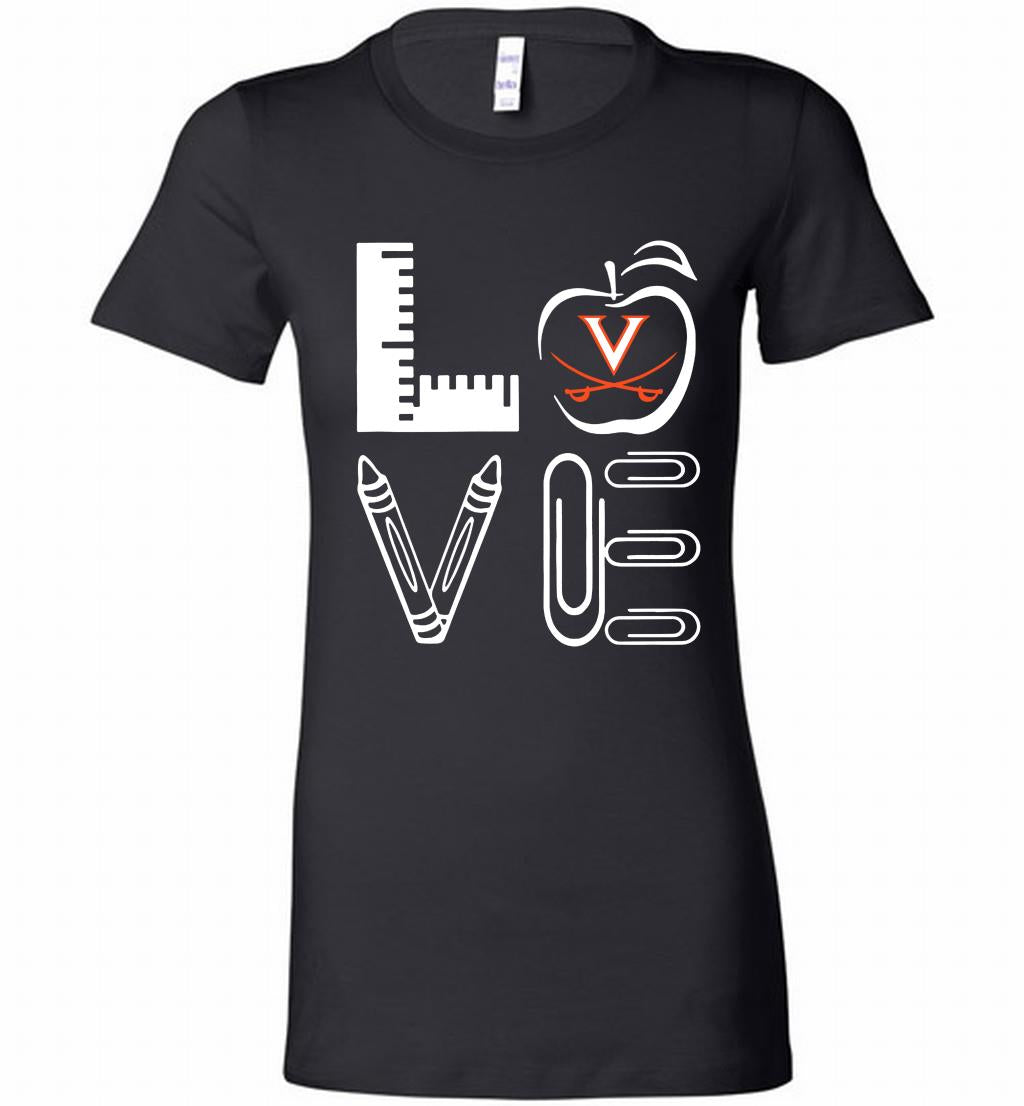 Tea Love Virginia Cavaliers Bella Ts Shirts