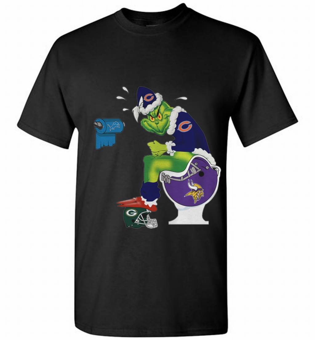 Chicago Bears Grinch Toilet Minnesota Vikings T Shirt