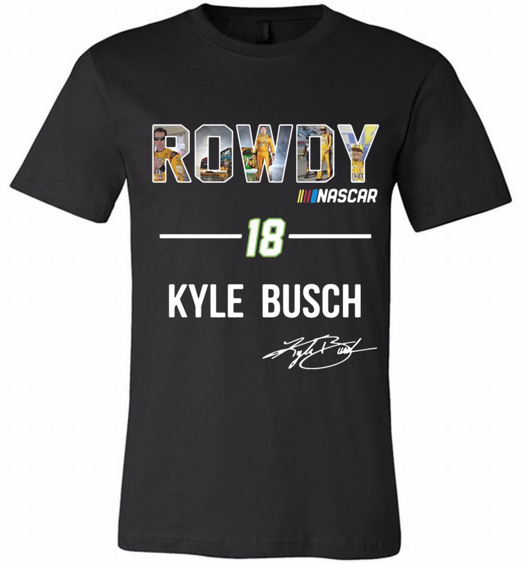 Rowdy Nascar 18 Kyle Busch Canvas Usa Shirts