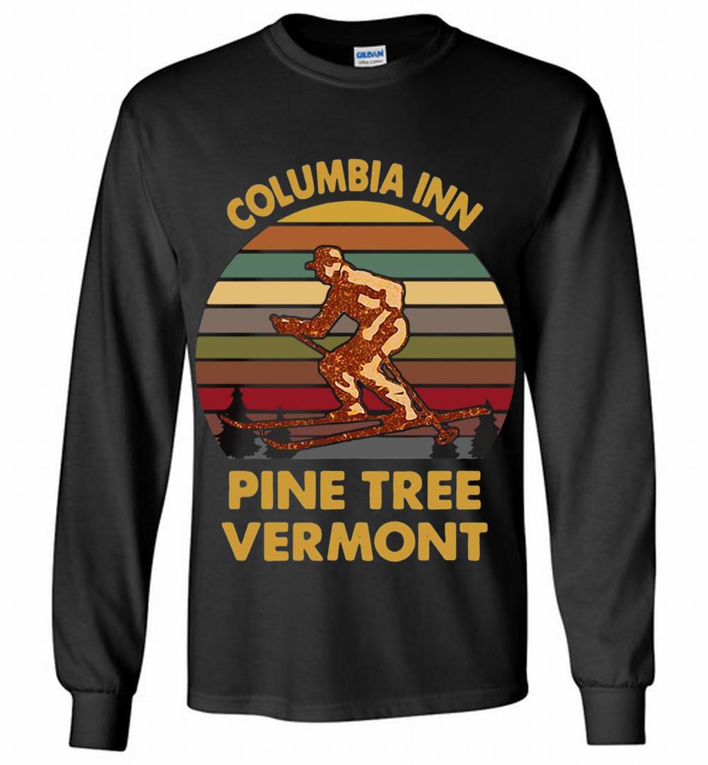 Columbia Inn Pine Tree Vermont Vintage Long Shirt