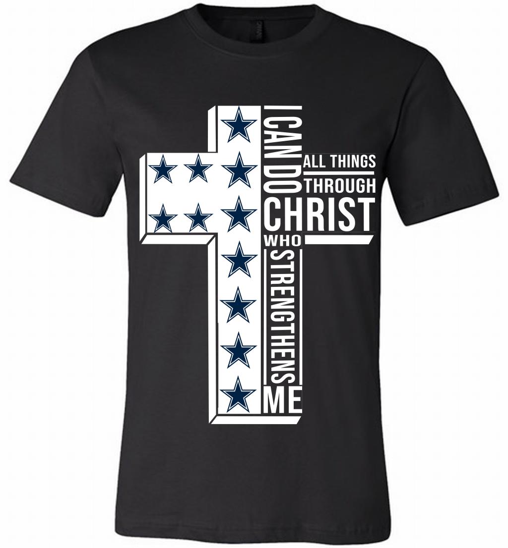 Dallas Cow I Can Do All Things Through Christ Who Strengthens Me Canvas Usa Shirts