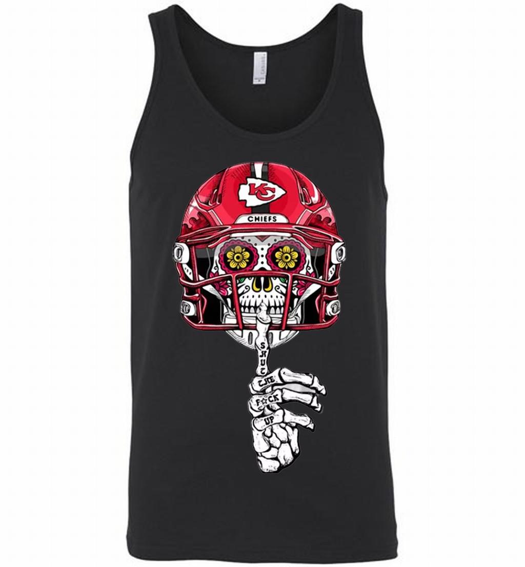 Kansas City Chiefs Skull Shut The Fuck Up Tank Shirts