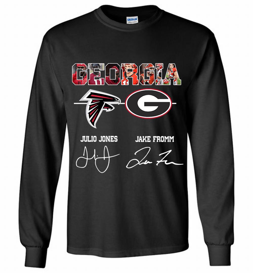 Georgia Julio Jones Jake Fromm Signature Long T Shirt