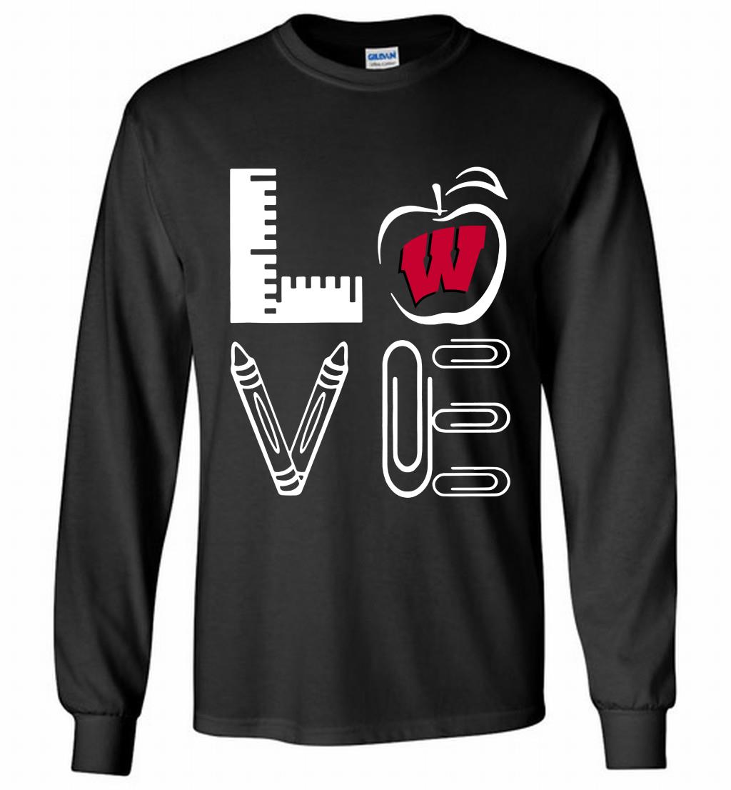 Tea Love Wisconsin Badgers Long T Shirt