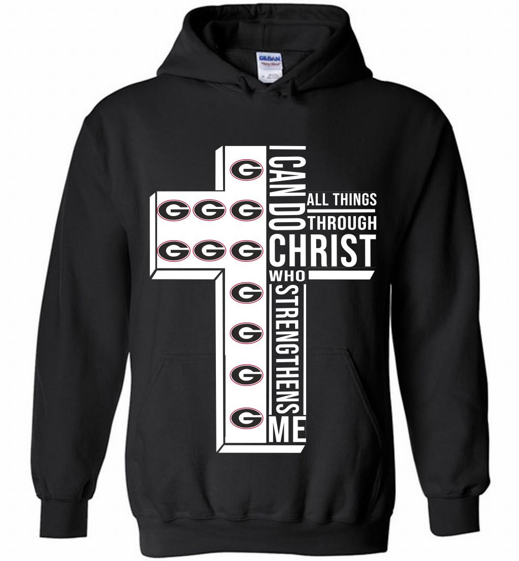 Georgia Athletics I Can Do All Things Through Christ Who Strengthens Me T Shirt