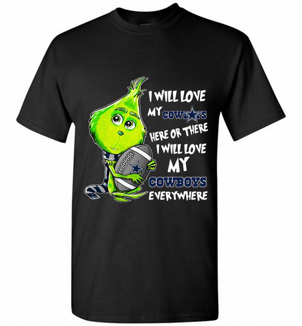 Grinch I Will Love My Cow Here Or There T Shirt