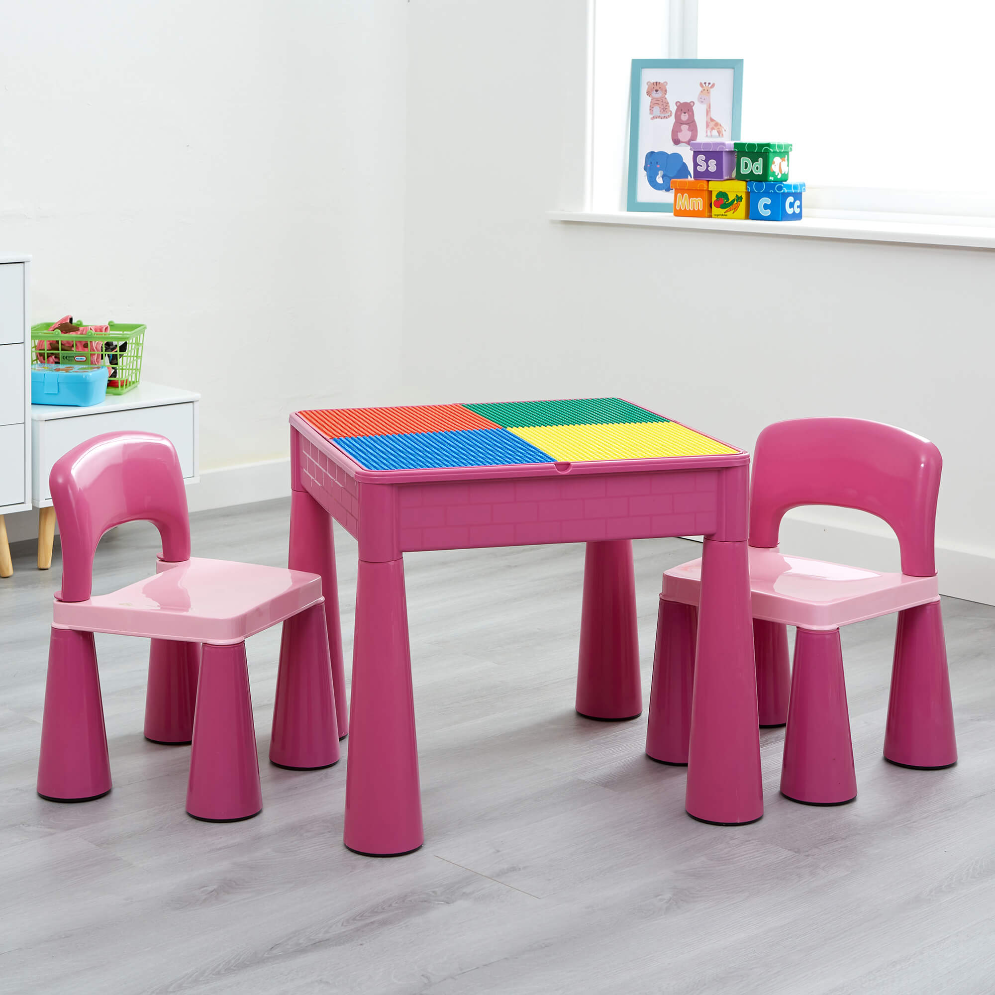 Sta in plaats daarvan op Romantiek beroemd Veelzijdige en moderne stevige kunststof tafel en 2 stoelen voor kinderen  roze – www.littlehelper.co.uk