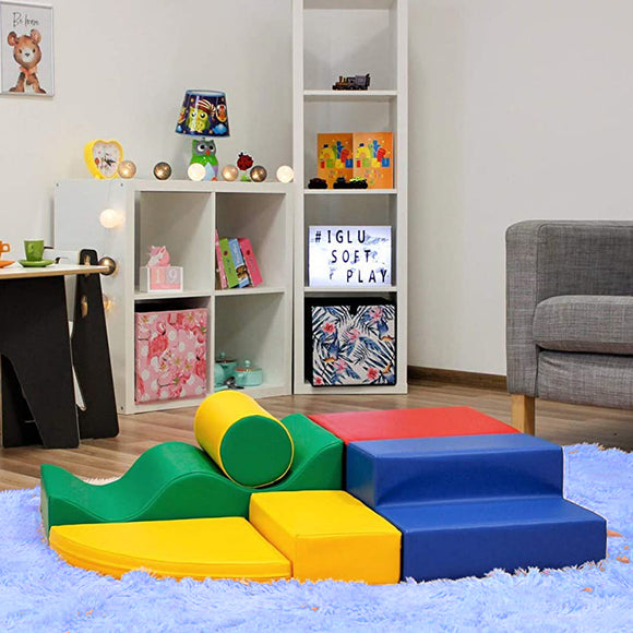 Large Soft Play Equipment | Montessori 6 Piece Foam Play Set | 6m ...