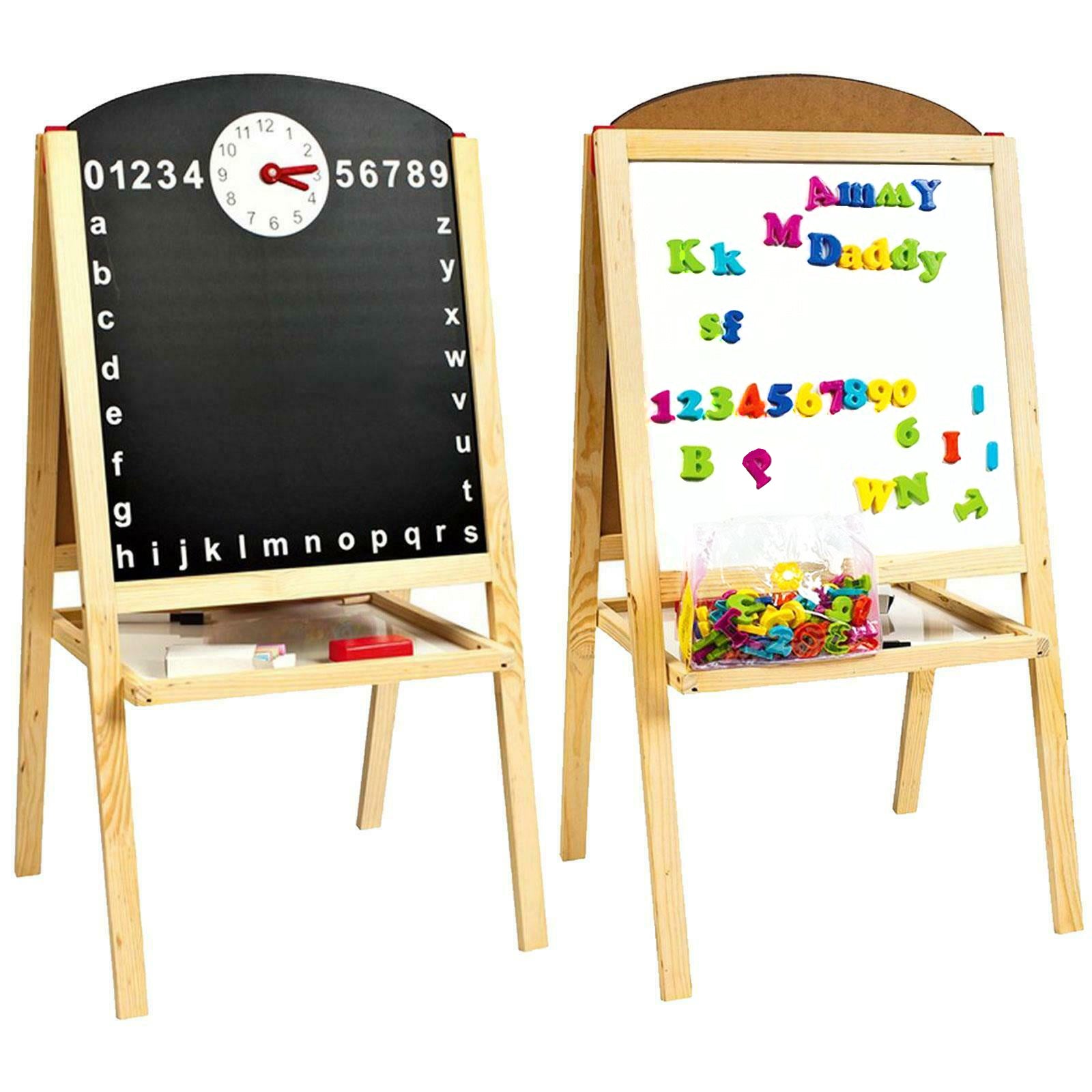 geestelijke gezondheid Omzet Resoneer Houten schildersezel voor kinderen | Schoolbord & Whiteboard Klok | Krijt &  Magneten – www.littlehelper.co.uk
