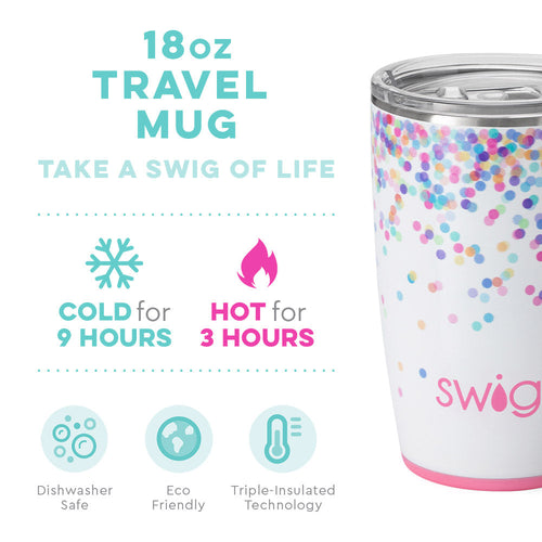 Swig Life Travel Mug with Handle - Hayride Insulated Stainless Steel - 22oz - Dishwasher Safe with A Non-Slip Base