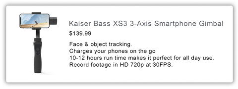 Kaiser Bass XS3 3-Axis Smartphone Gimbal