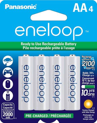 Panasonic Eneloop Advanced Quick 6-hour Charger + AAA (800mAh) Pre-Charged  Rechargeable Ni-MH Batteries (4 Pack)