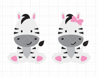 Download Baby Zebra Boy And Girl Svg Cut Files Creativecatandco