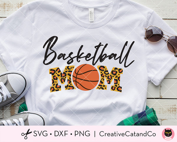 Free Basketball Mom Leopard Print Pattern SVG | CreativeCatandCo