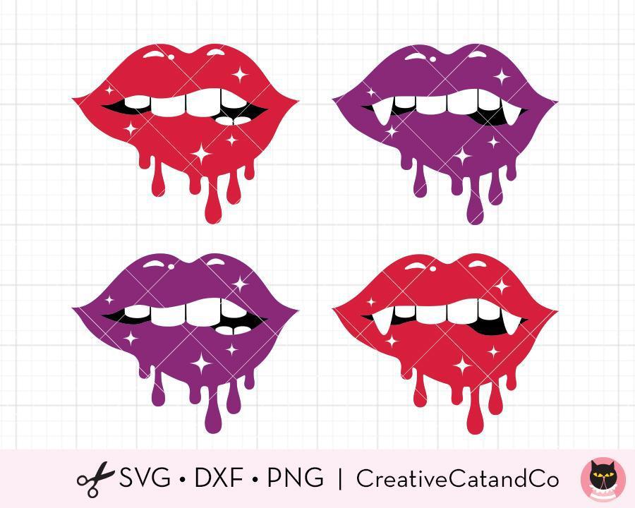 Download Dripping Glossy Lips Svg Cut Files For Cricut Creativecatandco