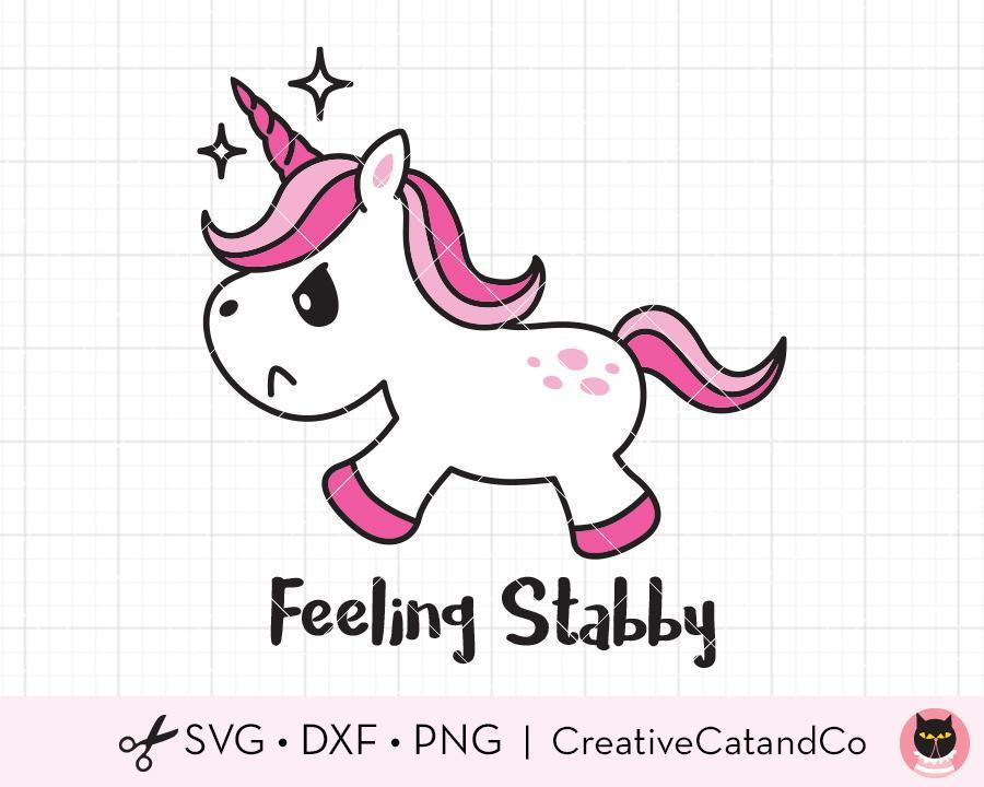 Download Feeling Stabby Moody Unicorn Svg Files Creativecatandco