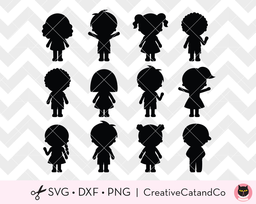 toddler girl silhouette