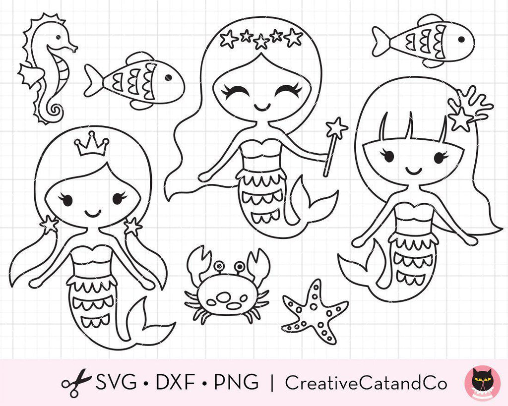 Free Free 269 Outline Mermaid Silhouette Svg SVG PNG EPS DXF File