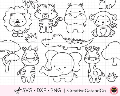 Download Outline Woodland Animals For Coloring Svg Files Creativecatandco