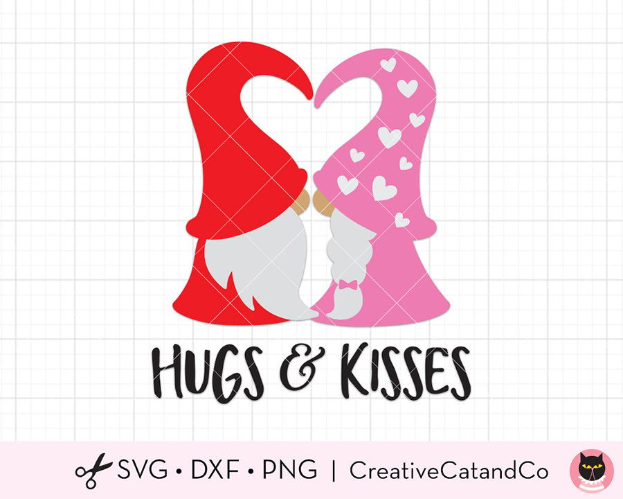 Download Kissing Gnomes Valentine Gnome Couple Svg Creativecatandco
