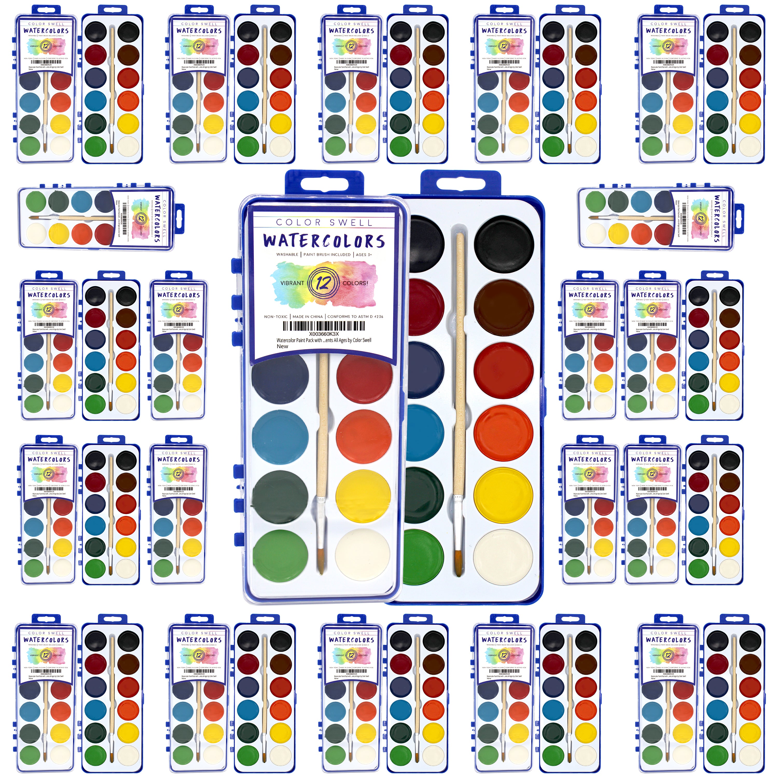  Color Swell Bulk Crayon Packs - 36 Boxes of 24 Vibrant