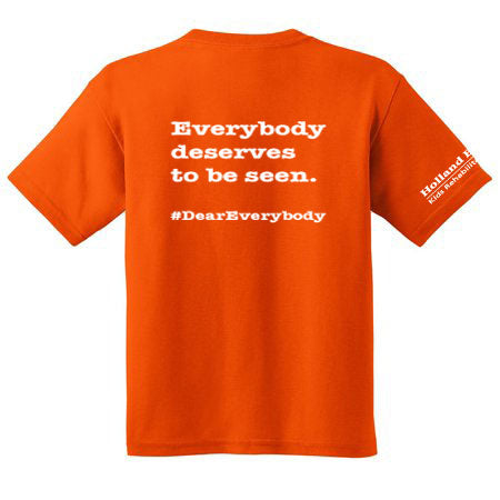 Orange - Youth Heavyweight Cotton Gildan t-shirt - 'Everyone deserves to be  seen'