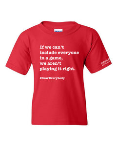 Red - Youth heavyweight cotton t-shirt 'If we can't include