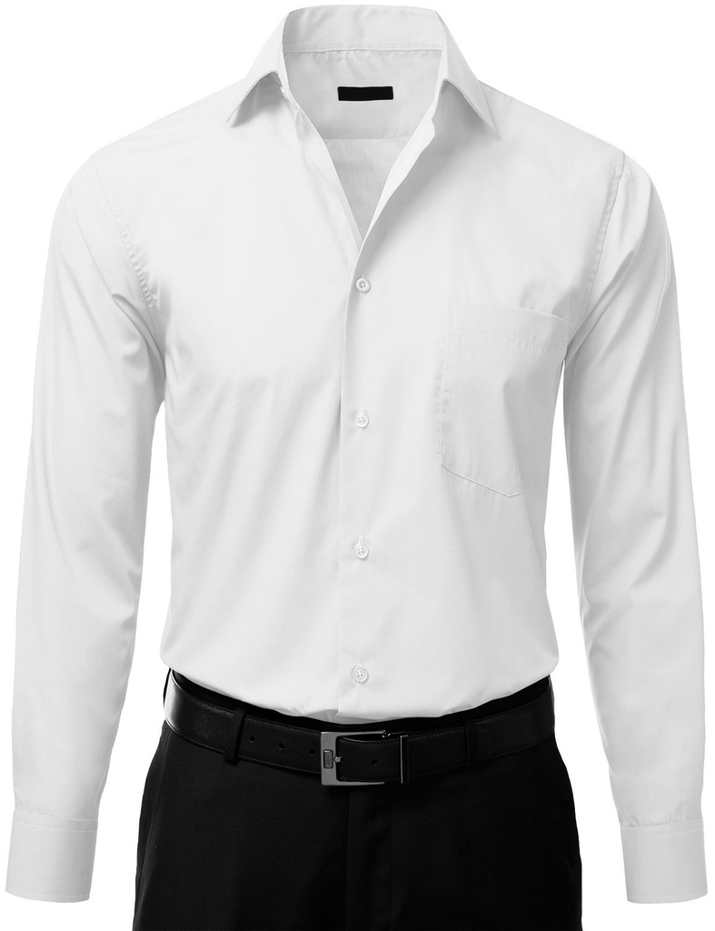 Men's Long Sleeve White Dress Shirt – New Era Factory Outlet