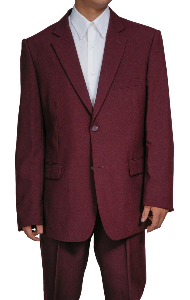 Men S 2 Button Burgundy Maroon Dress Suit