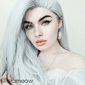 Yaki Silver Grey Lace Front Wig | WigIsFashion – Wig Is Fashion