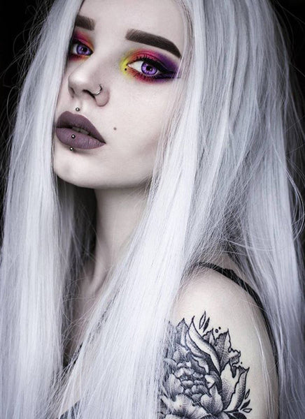 Yaki Silver Grey Lace Front Wig | WigIsFashion – Wig Is Fashion