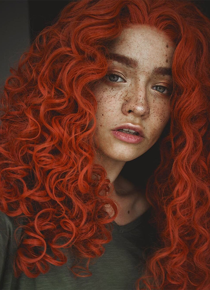 red orange wig