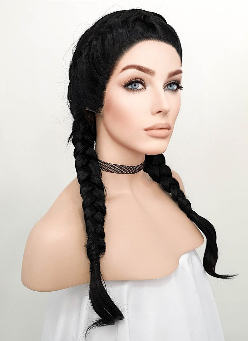 Black French Braid Lace Front Synthetic Wig LF2006 – Wig 