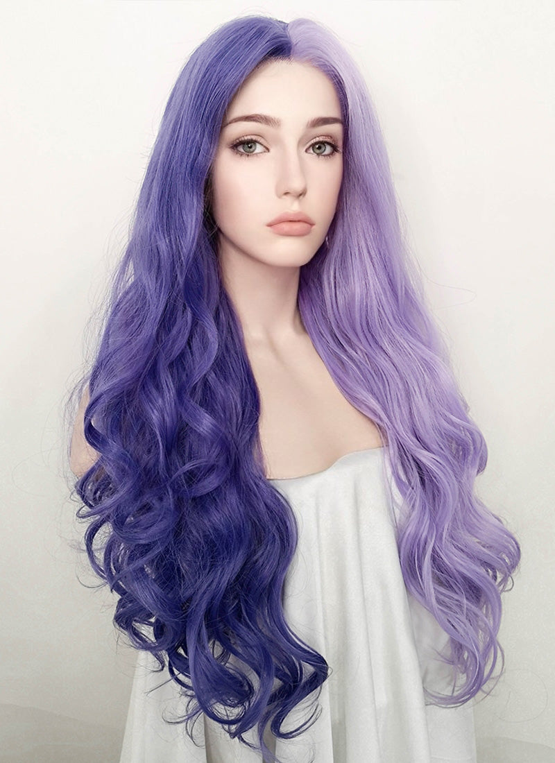 split color lace front wig