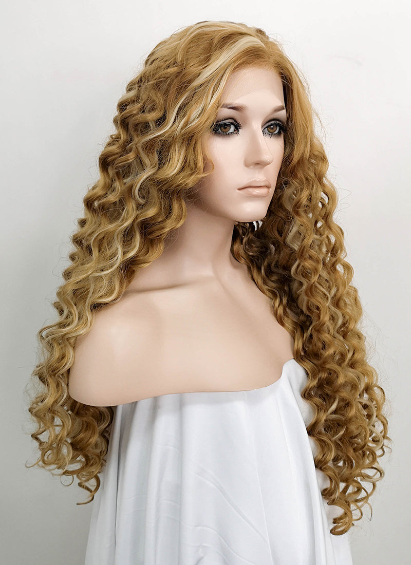 frizzy blonde wig