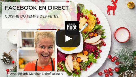 Découvrez les recettes du temps des Fêtes de la chef Mélanie Marchand dans le blogue d'Isabelle Huot Docteure en nutrition.