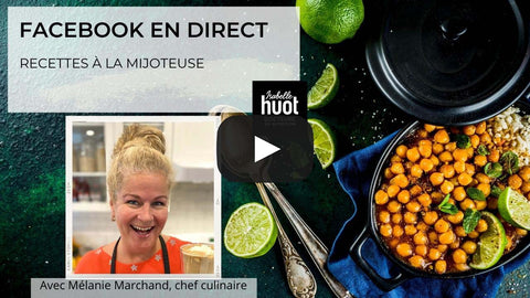 Voyez la chef Mélanie Marchand vous proposer des recettes santé et savoureuses qui se cuisinent à la mijoteuse!