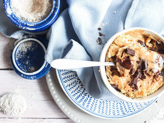 Discover the tasty peanut butter and banana mug cake recipe from Isabelle Huot, Doctor of Nutrition.