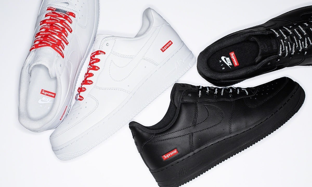 SUPREME X AIR FORCE 1 LOW 'BOX LOGO - BLACK' - NY Tent Sale